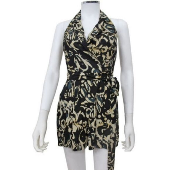 Rachel Rachel Roy Wander Halter Romper Black Sea - Picture 12 of 13